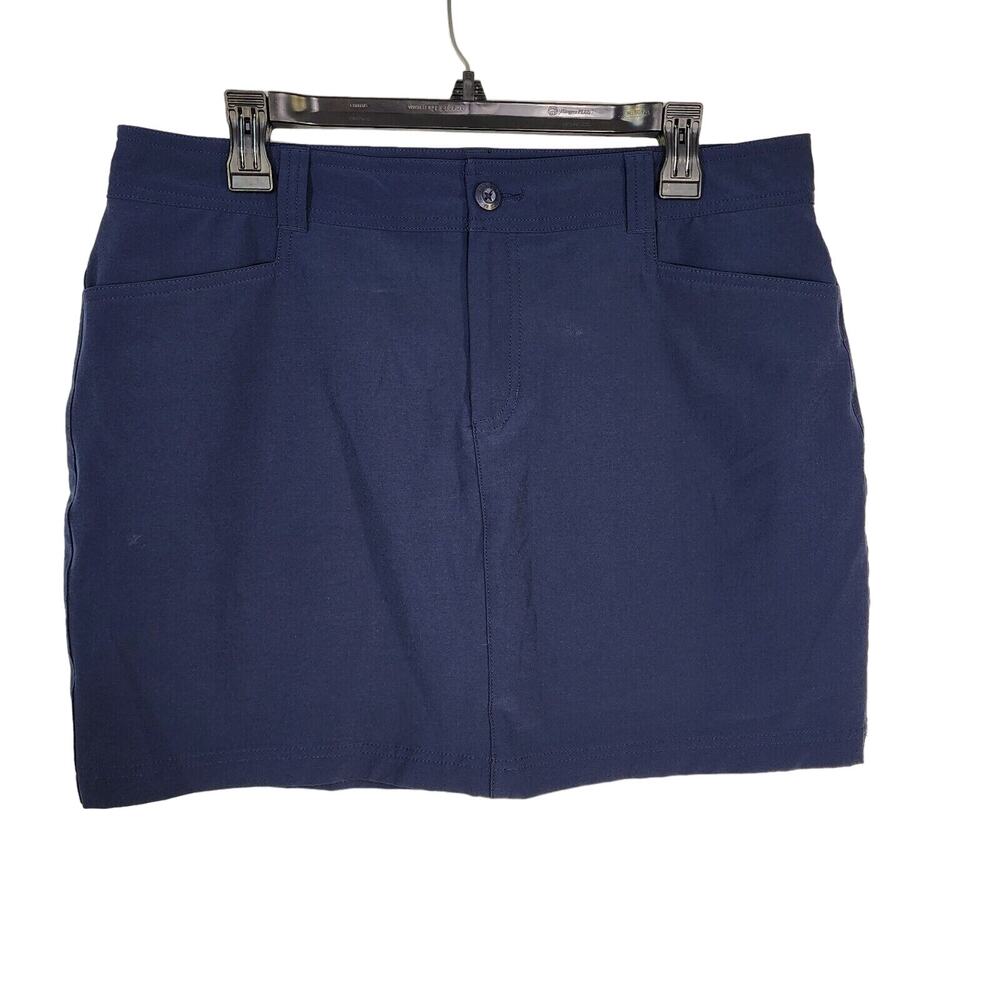 Eddie Bauer Women's Adventurer 2.0 Skort Size 12 Blue Golf Travel Hike UPF 50